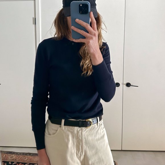 Celine Navy Wool Sweater - Picture 2 of 4